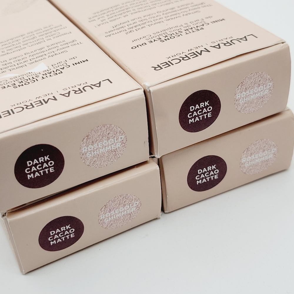Mini Caviar Stick Eye Duo Laura Mercier Brand New In Box Rose Gold Dark Cocoa - Picture 10 of 10